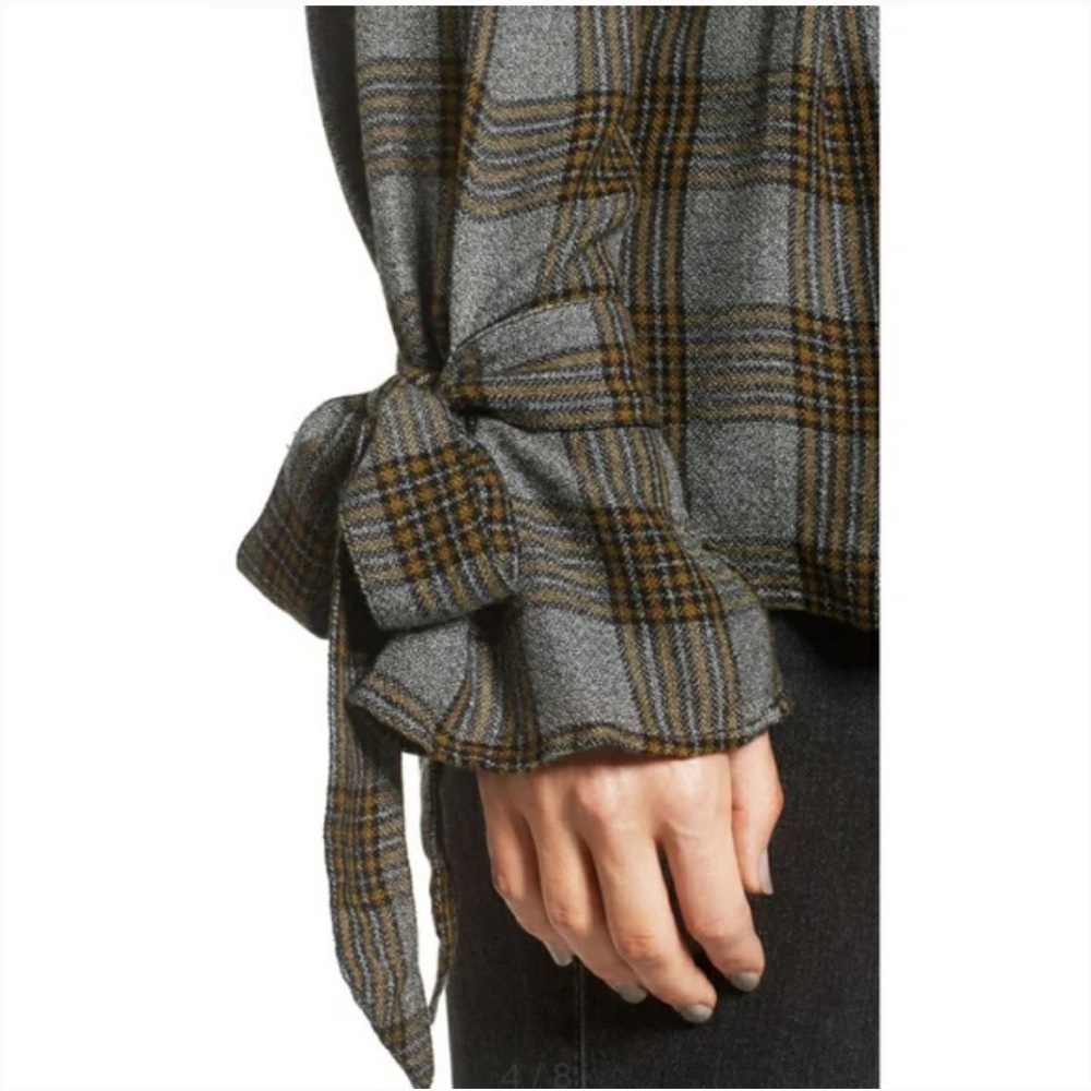 Something Navy Checkered Gingham Treasure Bond Top - image 3